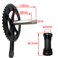 Road Bike Integrated Crank 165mm with 49T Chainring and BB