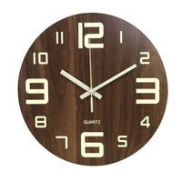 Silent Wall Clock Round Luminous Wall Clock Glow in the Dark for Office