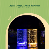 Dimmable crystal LED lamp, portable.