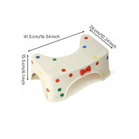 Plastic Toilet Stool Arched Underside Restroom Aid Red Ribbon