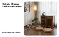 Wooden Tea Brewing Cabinet Chinese Design Living Room Furniture Space Saving Easy Assembly for Homeowners, Families, Home Office