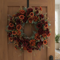 Fall Harvest Wreath Artificial Fall Wreath Indoor Outdoor Use for Porch