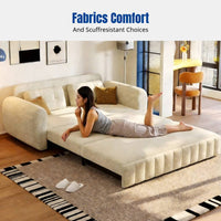 Chenille Sofa Bed, Transformable Multi-Functional Couch, Storage, Modern Minimalist for Small Apartment Living Room