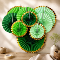 2026 New Year Decorative Paper Fan Flower Set for Holiday and Classroom Decor