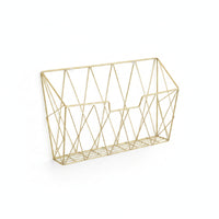 Space-Saving Open-Frame Periodical Wall Rack Wire Book Rack