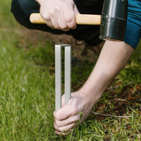 4 Pieces C Shaped Ground Anchor Pointed Metal Ground Peg Rust Resistant Yard Stakes for Gardeners