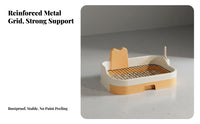 Drawer Design Dog Toilet Keeps Paws Hygienic Pet Potty Pan with Mess Containment Guard Puppy Training Toilet with Mesh for Small Dogs, Apartment