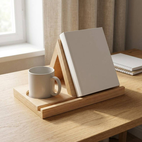 Triangle Reading Valet Compact Cup Holder Reading Stand for Office