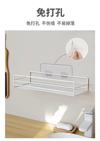 免打孔卫生间置物架浴室洗手间沥水篮厕所墙上收纳架子牙刷杯壁挂