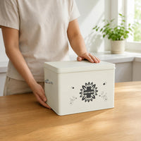 Metal First Aid Box White Supply Organizer Moisture Resistant