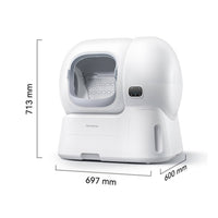 Automatic Cat Waste Container Anti-Scattering Enclosed Cat Waste Container Intelligent Pet Supply for Cats, Home, Living Room