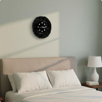 Ruched Fabric Clock 30 Cm Fabric Wall Clock Round Timepiece for Bedroom