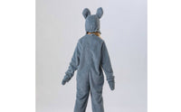 Soft Hare Jumpsuit Hooded Design Kids Hare Costume 4-Piece Set Full Body Bunny Costume for Girls, Boys, Halloween, Performance, Cosplay