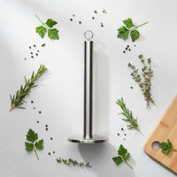 Stainless Steel Paper Towel Stand Weighted Base Household Organizer