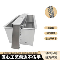 双锯齿压肉砖模具盒肥牛盒方砖不锈钢压肉猪牛羊肉卷成型冻肉