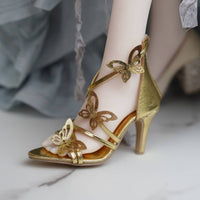 1/3 BJD Doll Shoes Strappy Butterfly Heel Shoes Easy to Wear