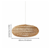 Rattan Pendant Lampshade Retro Design Woven Hanging Light Shade Rustic Elegance Boho Chandelier Shade for Dining Room