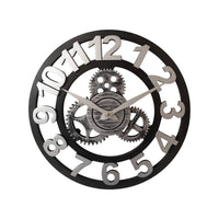 Vintage Gear Wall Clock Gear Wall Clock Indoor Silent Sweeping for Living Room