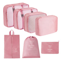 7 Pieces Travel Organizer Set Lightweight Hanging Toiletry Bag Zippered