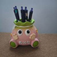 Cartoon Resin Figurine Creative Money Flower Desktop Storage Pen Holder Anti-Anxiety Resin Craft