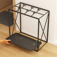 Metal Umbrella Stand Compact Water-Collecting Tray Umbrella Stand Space Saving