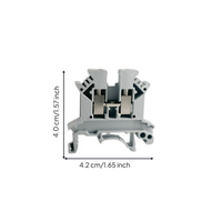 UK-2.5B Din Rail Terminal Block, Screw Connection, Insulated