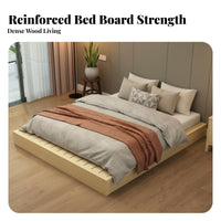 Slatted Floor Frame Japanese and design foundation Bed low-height Mattress Foundation for Minimalists, Apartment Dwellers, woven mat Room, Small Apartments