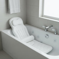 Body-Shaped Bath Cushion Suction Cups Reclining Bath Cushion Mesh Texture