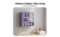 Dustproof Wall-Mounted Blind Box Case Closure Clear Tiered Figure Box High Clarity Display Cabinet No-Drill Installation for Collectors, Toy Enthusiasts, Anime Fans, Bedroom, Living Room, Study, Desk