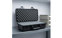 Molded Plastic Safeguarding Storage Case Locking Latches Foam Lined Case Black Portable Equipment Box Heavy Duty