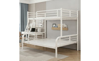 Space-Saving Metal Bunk Bed Sturdy Bunk Bed Frame Heavy Duty Furniture Long-Lasting for Children, Teens, Students, Shared Bedroom, Dorm Room