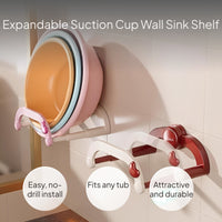Suction Basin Rack, Wall-Mounted Expandable Organizer