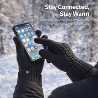 Winter Fingerless Hand Warmers Women, Wool Blend Wrist Gloves, Touchscreen Knit Gloves, Comfortable Warm Soft, Fashion Commute Gloves