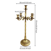 Metal Candelabra Antique Candelabrum Decorative Candle Holder Gothic for Weddings, Mantels