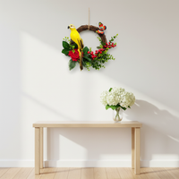 Artificial Flower Wreath Wall Decor for Living Room