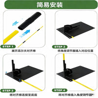 跨境专供高尔夫平面挥杆姿势纠正器角度可调带刻度线golf练习用品