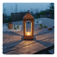 Woven Lantern Handwoven Rattan Lantern Handmade for Patio, Garden