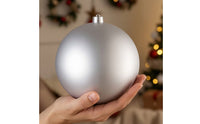 Matte Silver Christmas Ball Ornament Decorative Christmas Ornament Modern Bauble Odorless for Mantel