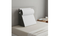 2 Pieces Triangular Backrest Cushion Quilted Reading Pillow Removable Cover