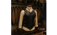 Nordic Cosplay Vest Leather Chest Vintage Design Faux Leather Half-Cuirass for Cosplayers, Themed Parties, Halloween