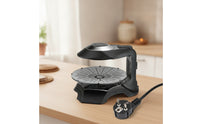 Infrared Electric BBQ Grill with Circular Plate Indoor Tabletop Grill Easy to Clean Low-Oil for Kitchen