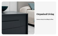 Bedside Storage Cabinet Rounded Corners Shaped Nightstand Easy Assembly
