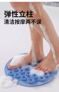 搓澡垫吸盘硅胶后背搓背神器洗澡按摩懒人贴墙搓脚防滑清洁批发
