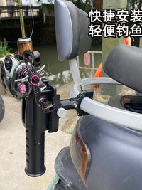 Aluminum Motorcycle Fishing Rod Holder with Multi-Directional Rotation