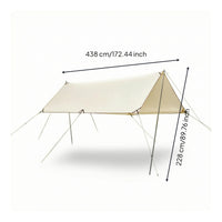 Hexagonal Tarp with Poles Large Camping Tarp Multifunctional Awning for Campers
