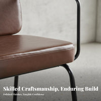 Upholstered Industrial Armchair Skin-Friendly Textile for Office, Bedroom