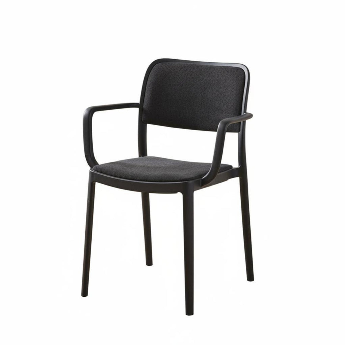 Upholstered Armchair Stackable Design Dining Chair With Armrests Minimalist and Aesthetic for Homeowners, Business Owners