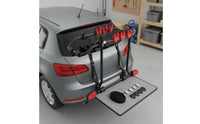 Adjustable Straps Trunk Mount Bike Rack Easy Installation Rear Mounted Cycle Carrier Safeguarding Cradles for Families, Road Trips, Camping