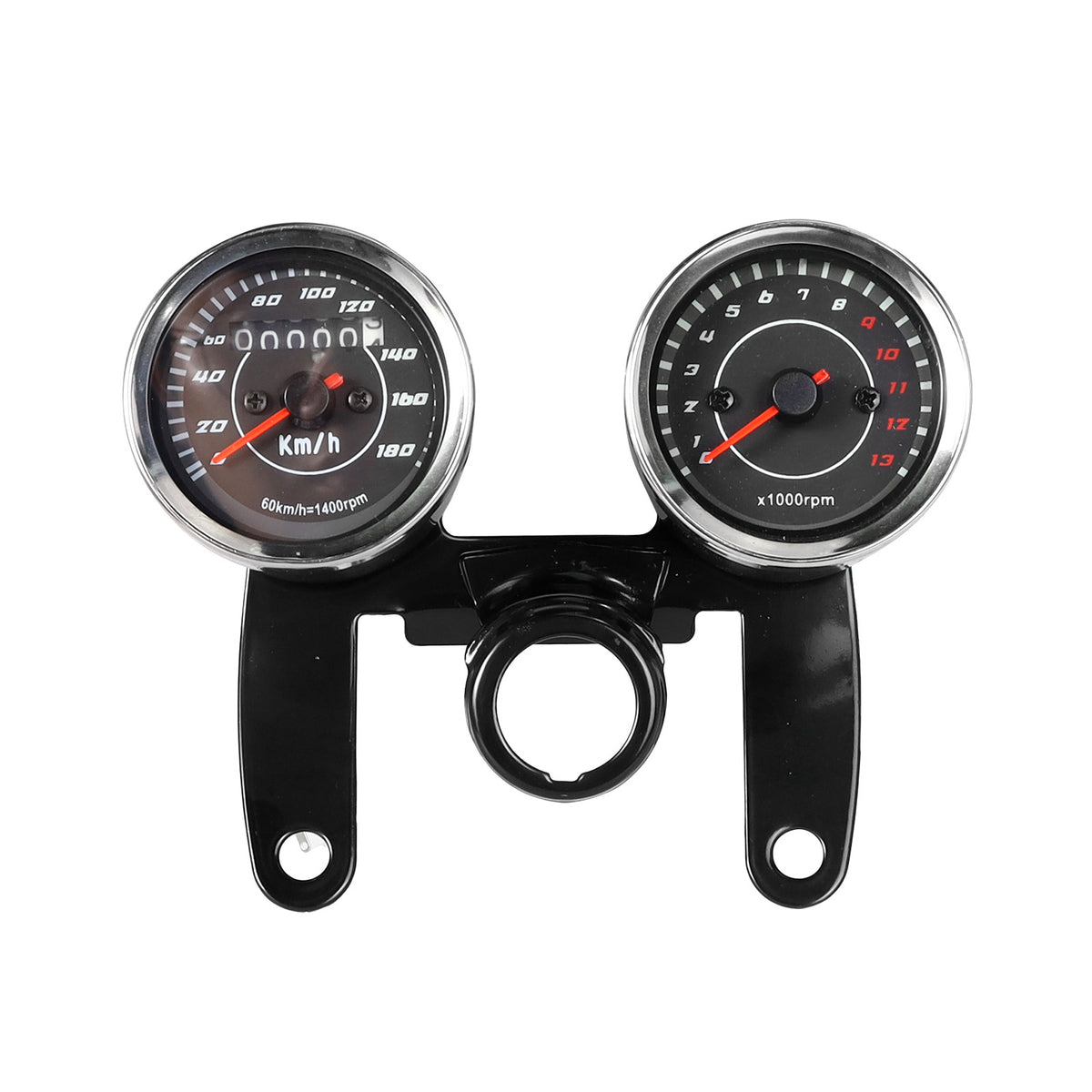 Retro Motorcycle Instrument Bracket with Speedometer and Tachometer Set