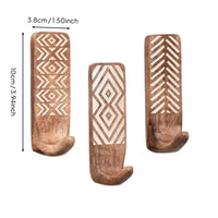 Wooden Wall Hook Rustic Wood Home Storage Easy to Install for Bedroom